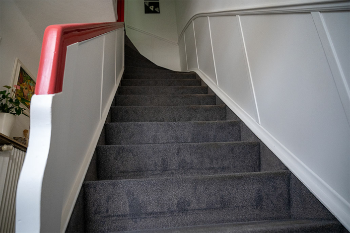 Teppichverlegung Treppenaufgang